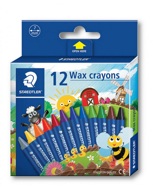 WAX CRAYONS STAEDTLER ASSORTED 12PK