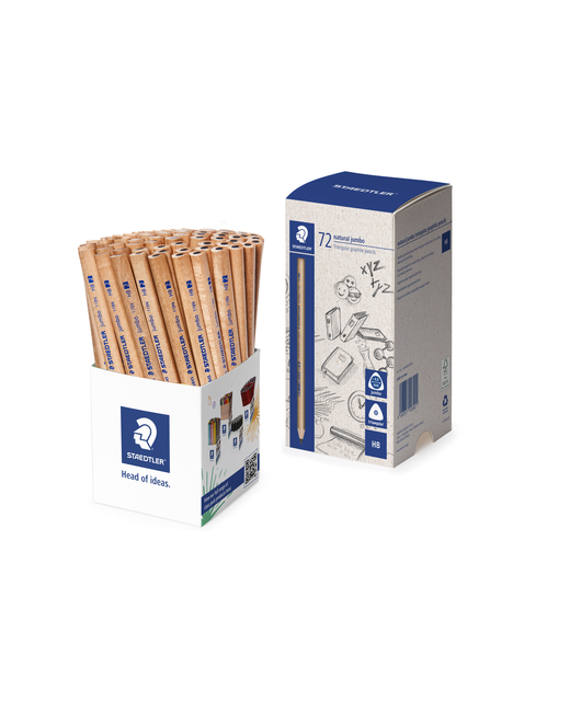 NATURAL JUMBO GRAPHITE PENCIL HB STAEDTLER 72BX