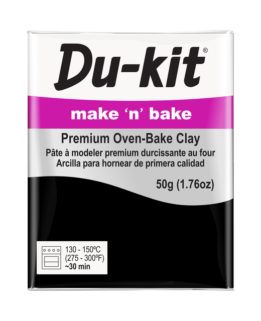 DU-KIT MAKE N BAKE POLYMER CLAY 50G BLACK