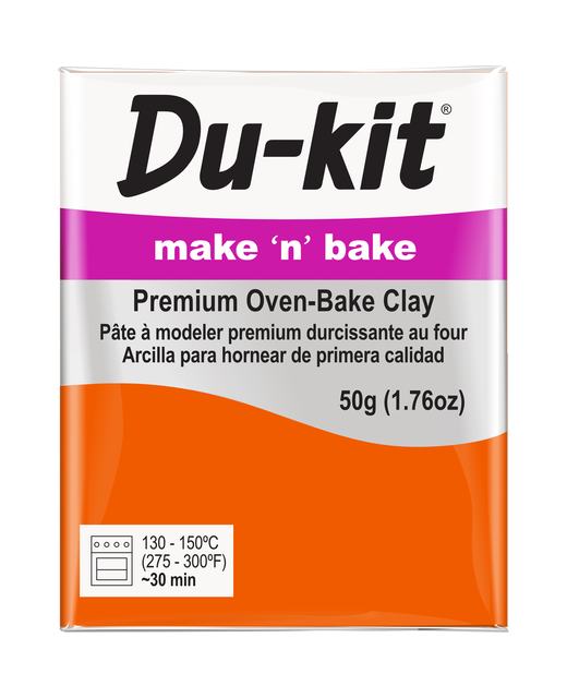 DU-KIT MAKE N BAKE POLYMER CLAY 50G ORANGE