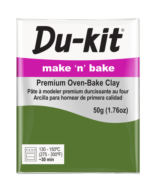DU-KIT MAKE N BAKE POLYMER CLAY 50G LEAF GREEN