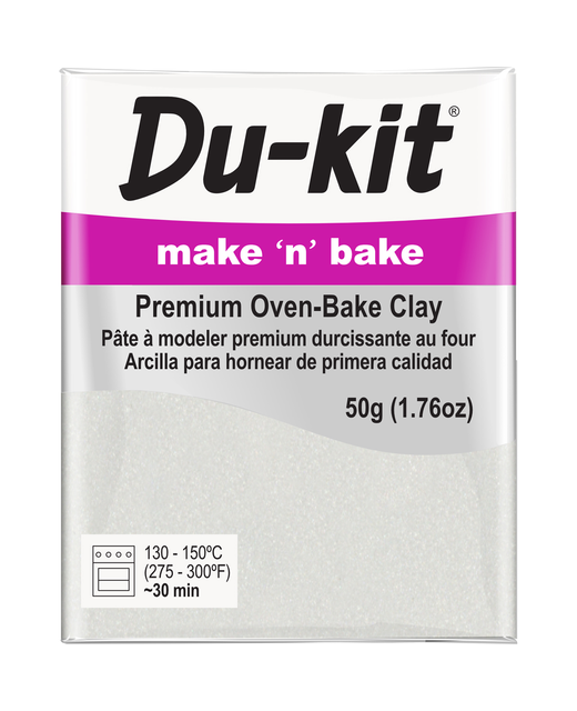 DU-KIT MAKE N BAKE POLYMER CLAY 50G PEARL