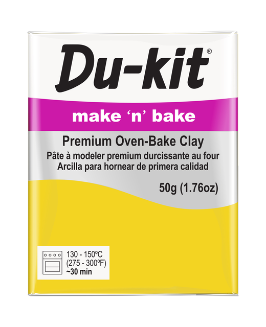 DU-KIT MAKE N BAKE POLYMER CLAY 50G LEMON