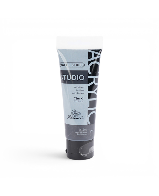 PHOENIX ACRYLIC PAINT 75ML MARS BLACK