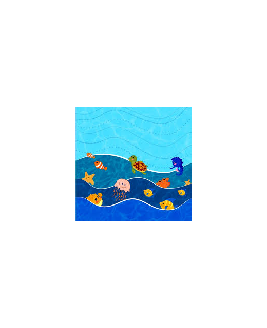 Rug for Little Explorers Splashy Ocean Friends