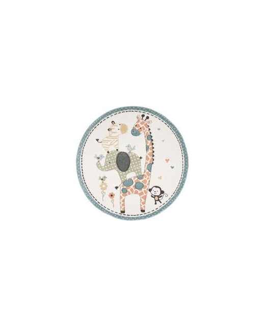 Area Rug Carousel Kids Collection Animal Nursery Playroom 