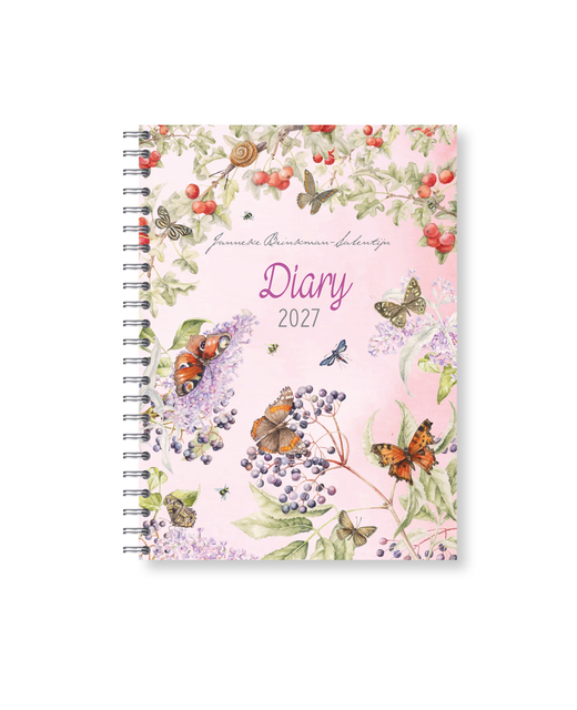 DIARY 2027 COLLINS J BRINKMAN FLOWER SERIES 230 X 167MM WIRO WTV 