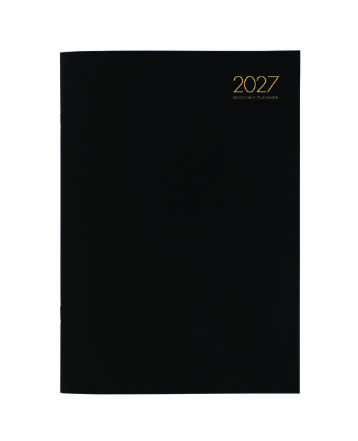 DIARY 2027 COLLINS PLANNER MONTHLY A4 PVC COVER BLACK