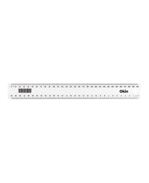 OKIN RULER WHITE 30CM