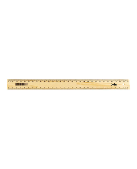 OKIN RULER WOODEN 30CM