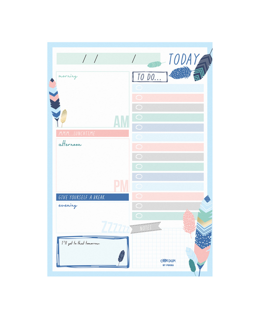 PUKKA CARPE DIEM DAILY PLANNER PAD FEATHERS
