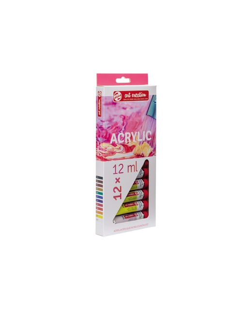 TAC ACRYLIC PAINT TUBE 12ML PACK OF 12