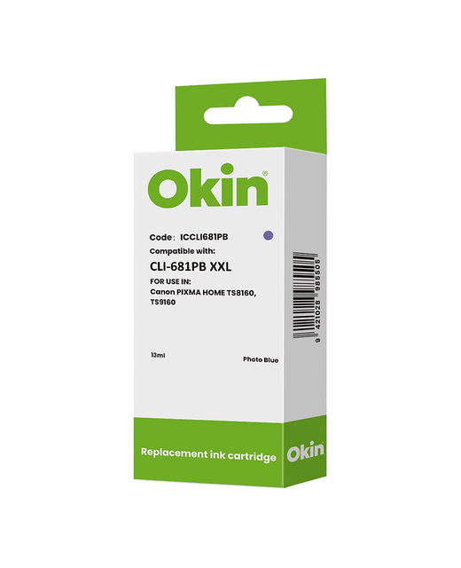 Okin Compatible Canon CLI681XXL Photo Blue Ink Cartridge