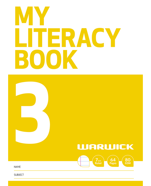 MY LITERACY BOOK 3 WARWICK RULED A4+ LF32