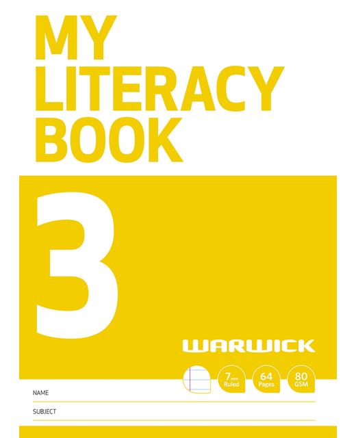 MY LITERACY BOOK 3 WARWICK RULED A4+ LF32