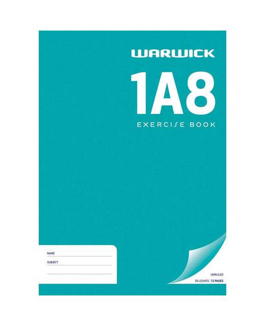 EXERCISE BOOK WARWICK 1A8 A4 PLAIN 36LF