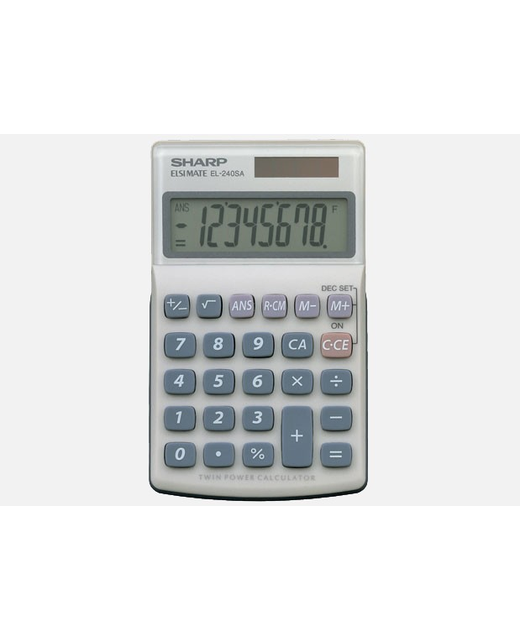 SHARP EL240SAB SOLAR PERSONAL CALCULATOR