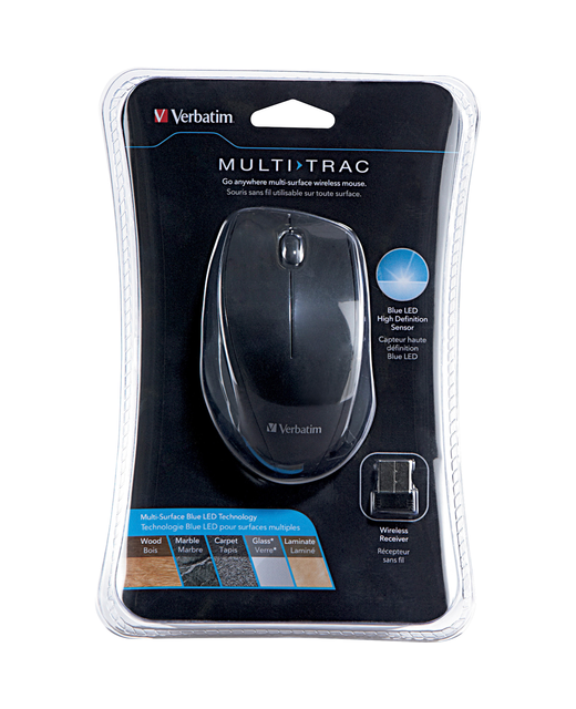 VERBATIM MOUSE WIRELESS BLACK MULTI TRAC