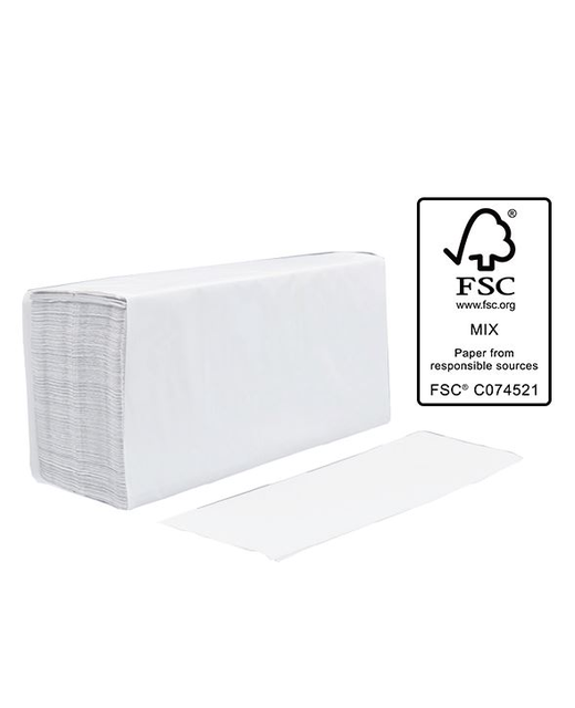 PAPER TOWEL INTERFOLD - WHITE 1 PLY 250 SHEETS BOX OF 16