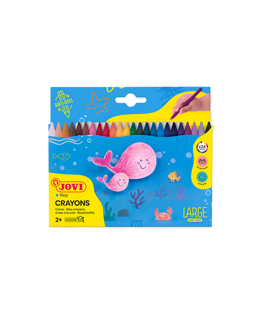 JOVI HEXAGONAL CRAYONS 24 PACK