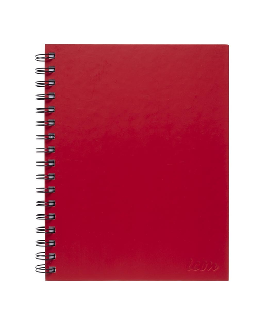 ICON SPIRAL NOTEBOOK A5 HARD COVER RED 200Pgs