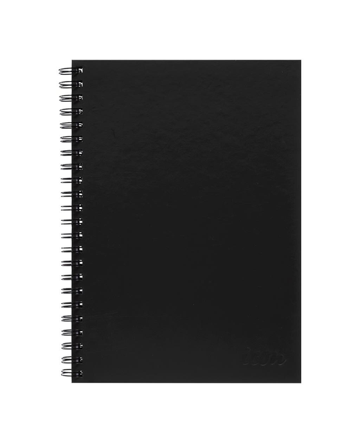ICON SPIRAL NOTEBOOK A4 HARD COVER BLACK 200Pgs