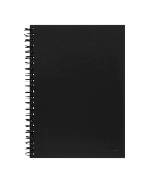 ICON SPIRAL NOTEBOOK A4 HARD COVER BLACK 200Pgs