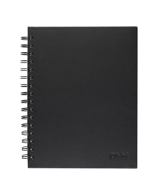 OKIN SPIRAL NOTEBOOK A4 HARDCOVER BLACK
