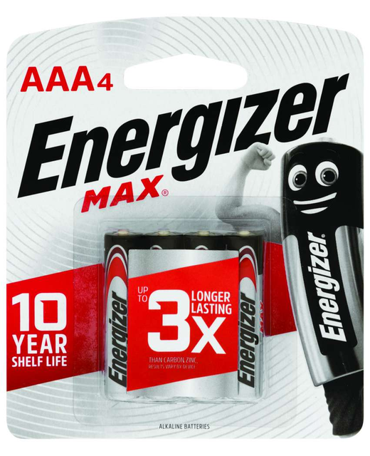 BATTERY ENERGIZER AAA 4PK