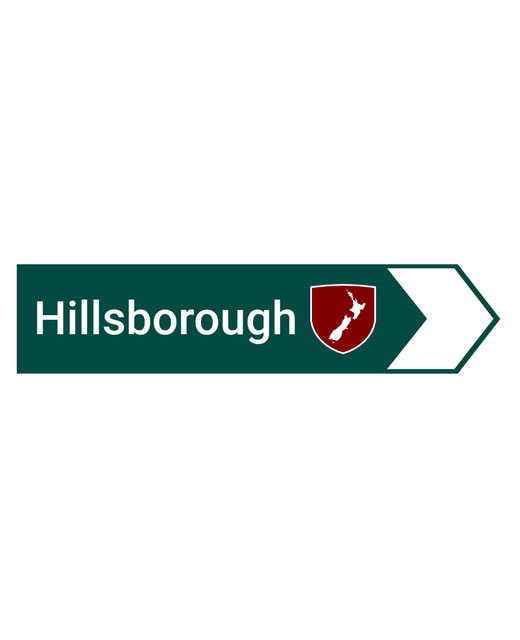 ROAD SIGN MAGNET HILLSBOROUGH 