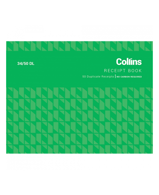 RECEIPT BOOK COLLINS 45/50 DL 50LF NCR