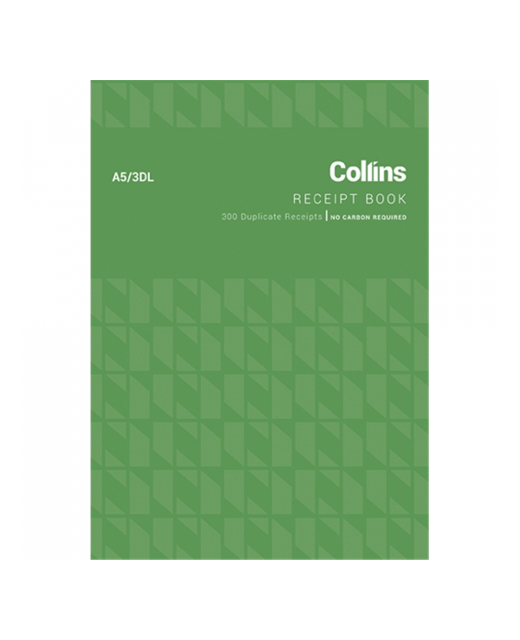 RECEIPT BOOK COLLINS A5/3 DL 100LF NCR