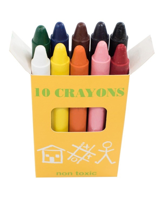 Crayons Retsol Mixed Colours 10 Pack Ulab Hard