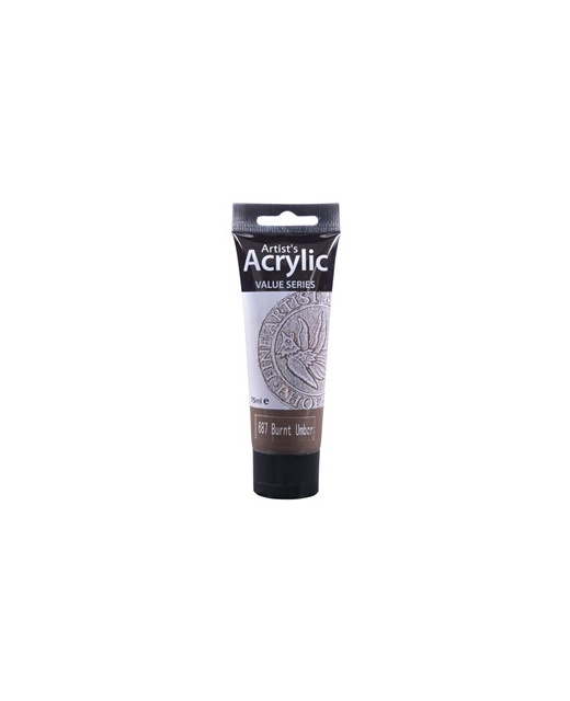 ARTISTS ACRYLIC PAINT 75ML BURNT AMBER 687