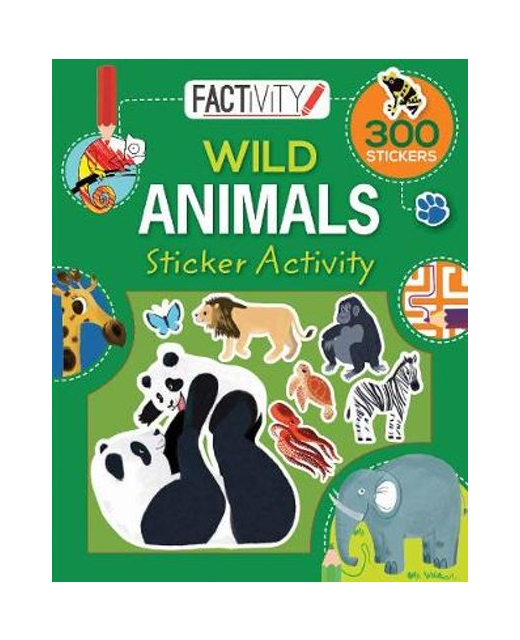 WILD ANIMALS STICKER ACTIVITY Children BooksActivities & Colouring