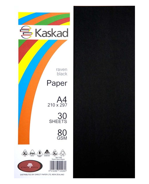 Kaskad A4 80gsm Ppr 30pk Raven Black