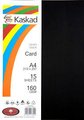 KASKAD A4 RAVEN BLACK CARD 160GSM 15 SHEETS