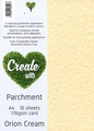 CARD PARCHMENT A4 176GSM ORION CREAM 10