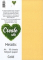 PAPER METALLIC A4 120GSM GOLD 10PK