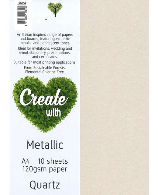 PAPER METALLIC A4 120GSM QUARTZ 10PK