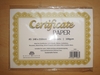 CERTIFICATE PAPER A5 GOLD/NOVAL WHITE 20PK