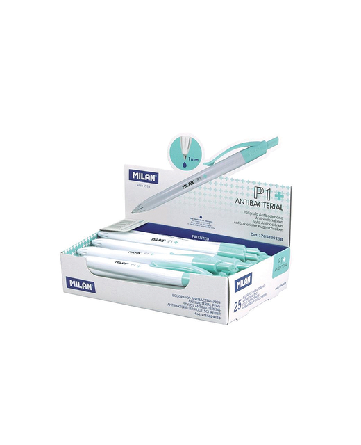 Pen Milan P1 Antibacterial Ballpoint Blue 1Mm