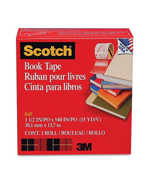 SCOTCH 3M 845 BOOK REPAIR TAPE 38MM X 13.7M TRANSPARENT