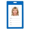 PLASTIC CARD ID HOLDER PORTRAIT BLUE REXEL PACK OF 6