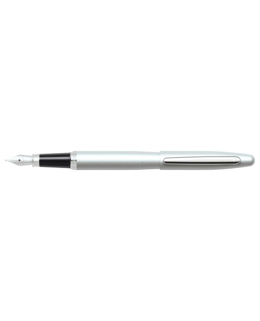 SHEAFFER VFM STROBE SILVER NICKEL PLATED FOUNTAIN PEN