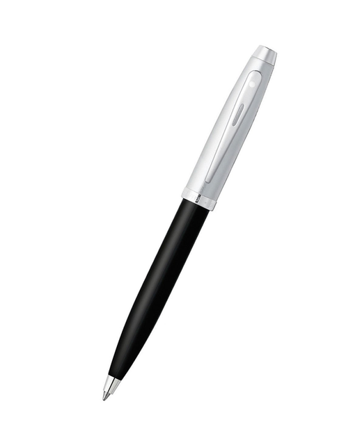 SHEAFFER 100 BLACK LACQUER CHROME BALLPOINT PEN