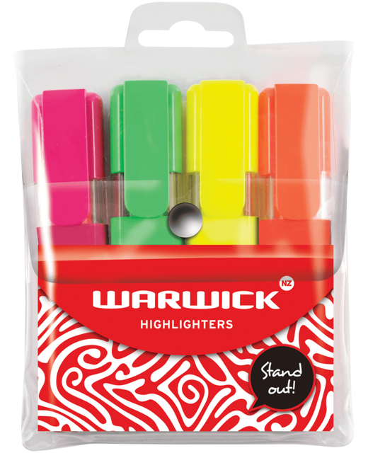 Highlighter Warwick Pack Of 4