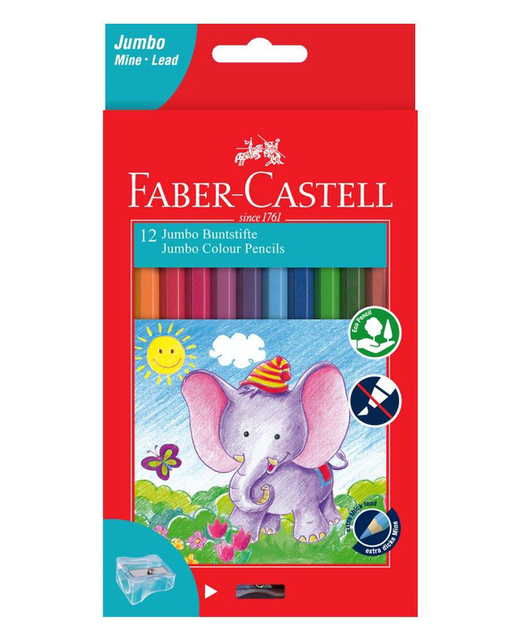 Coloured Pencils Faber Jumbo Pack 12