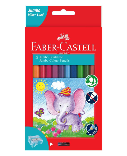 Coloured Pencils Faber Jumbo Pack 12