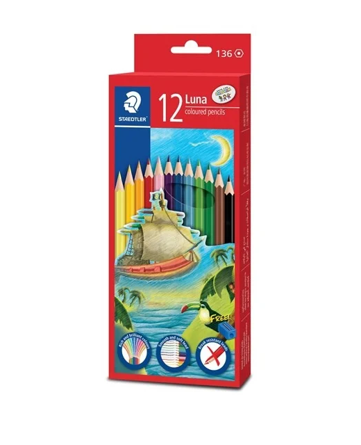 COLOURED PENCILS STAEDTLER LUNA FULL PACK 12
